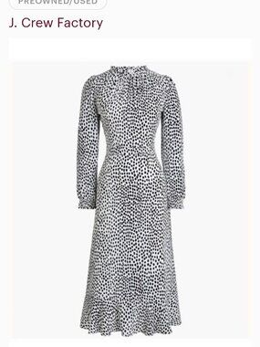 JCREW Polka dot midi dress